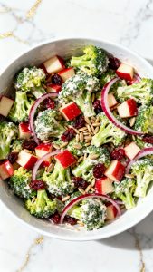 Broccoli Salad with Apples and Cranberries