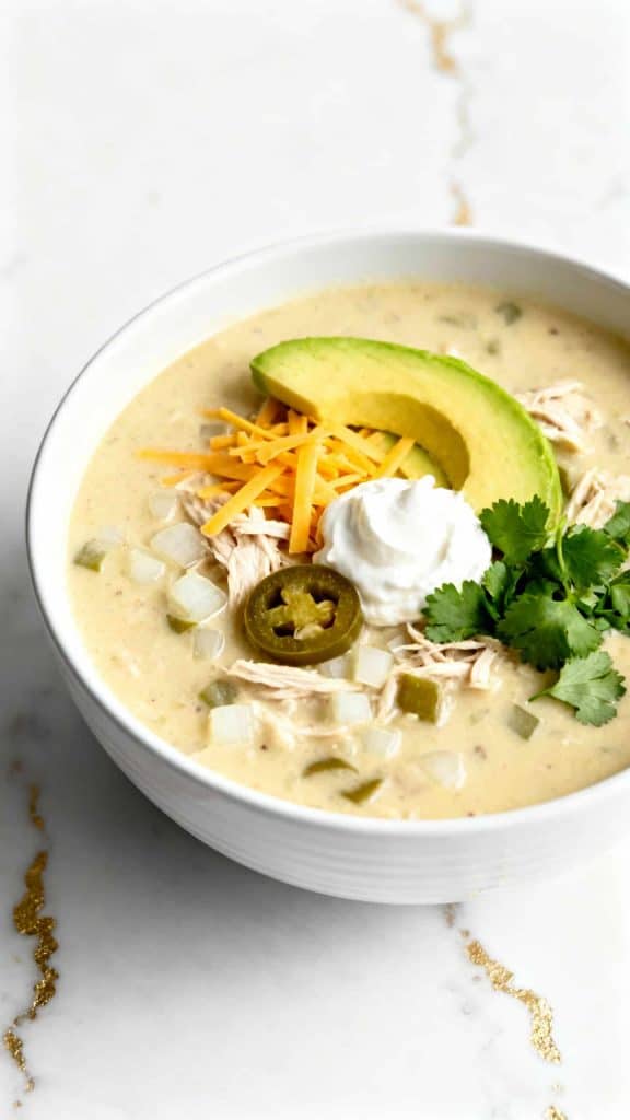 Crockpot Keto White Chicken Chili