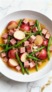 Crockpot Ham, Green Beans & Potatoes