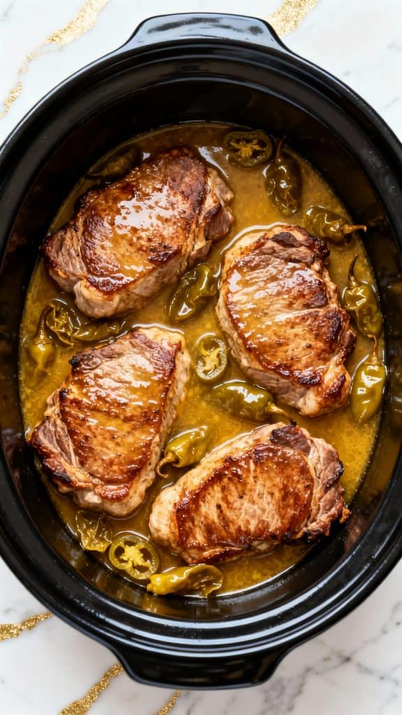 Crock Pot Mississippi Pork Chops