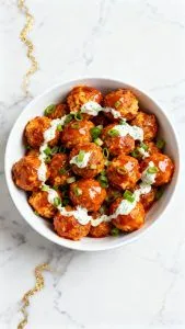 Buffalo Chicken Meatballs Crockpot