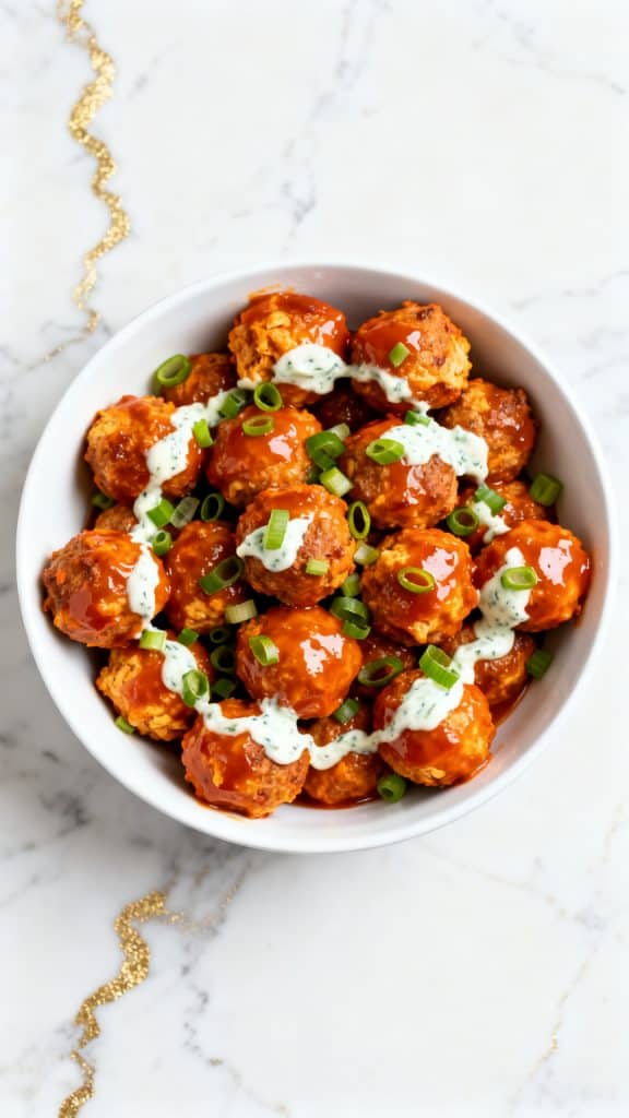 Buffalo Chicken Meatballs Crockpot