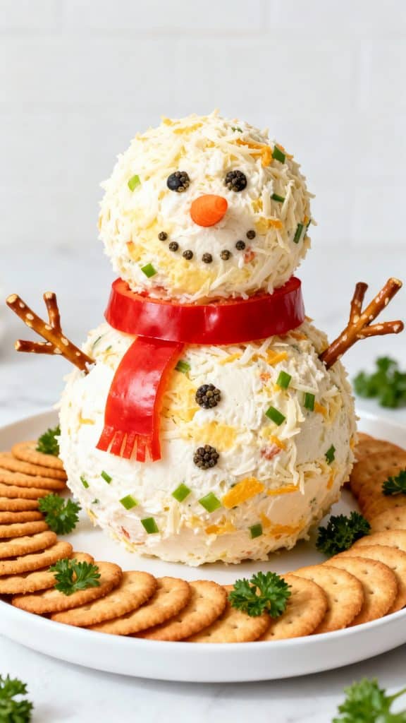 Snowman Cheese Ball