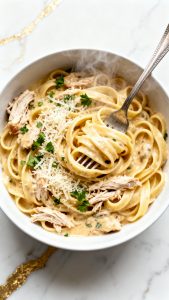Crockpot Chicken Alfredo with Jar Sauce