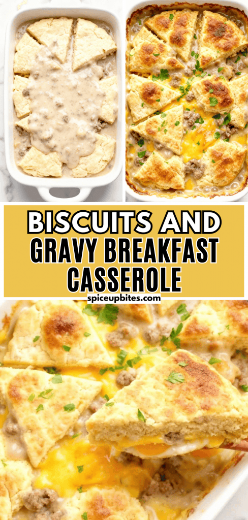 Biscuits and Gravy Breakfast Casserole 6