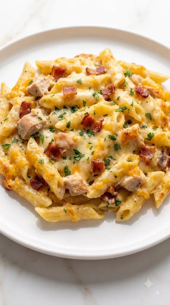 Crack Chicken Pasta Bake