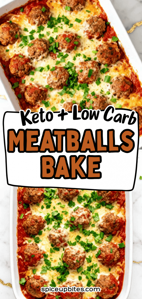 Keto + Low Carb Meatballs Bake 4