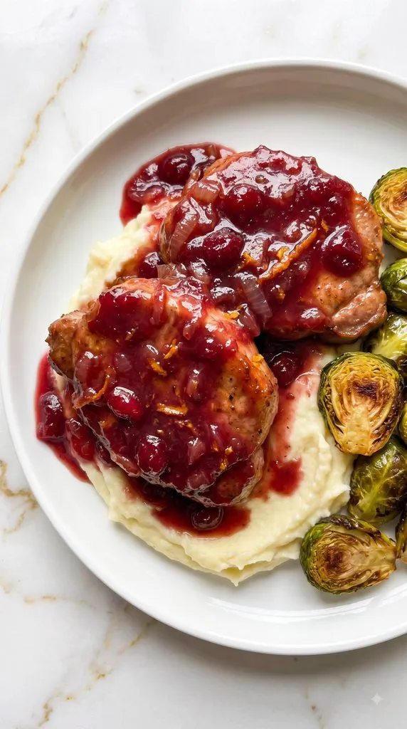 Crockpot Orange Cranberry Pork Chops