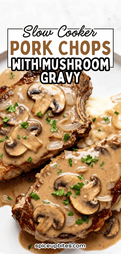 Slow Cooker Pork Chops with Mushroom Gravy 3