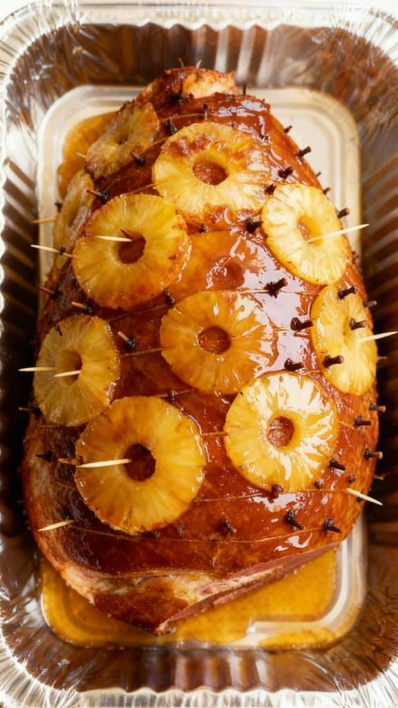 Baked Ham With Brown Sugar and Pineapple