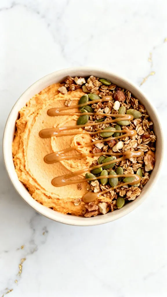 Pumpkin Whipped Cottage Cheese Breakfast Bowl