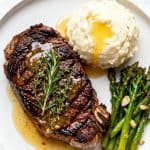 Garlic Butter Steak with Creamy Mashed Potatoes