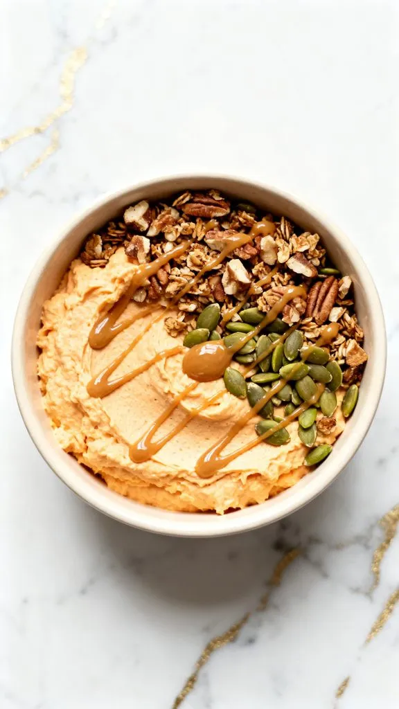 Pumpkin Whipped Cottage Cheese Breakfast Bowl