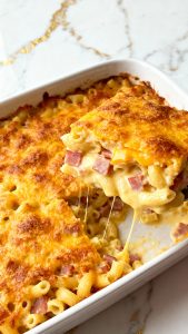 Mac and Cheese Ham Casserole