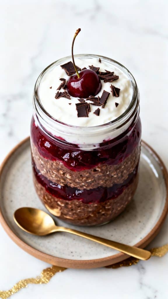 Black Forest Cake-Inspired Overnight Oats