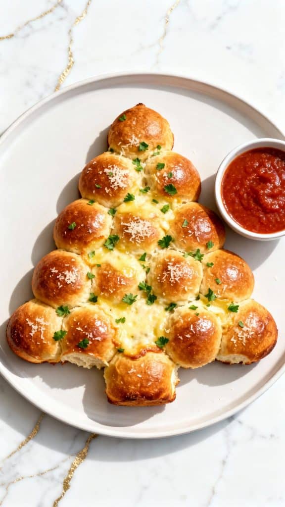 Cheesy Christmas Tree Bread