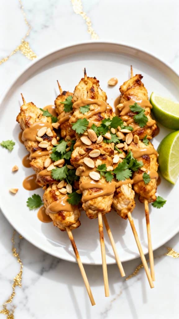Chicken Satay with Peanut Sauce