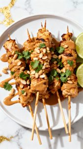 Chicken Satay with Peanut Sauce