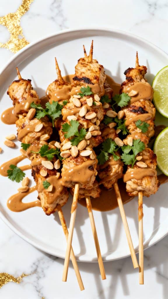 Chicken Satay with Peanut Sauce