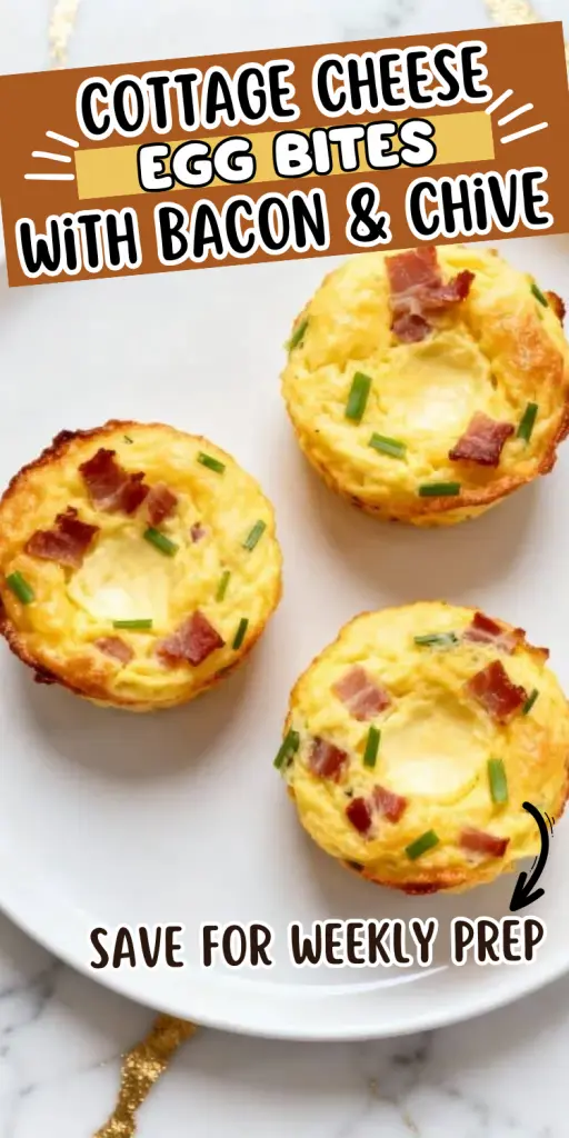 Cottage Cheese Egg Bites with Bacon & Chive