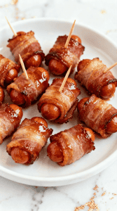 Crockpot Bacon-Wrapped Little Smokies 1