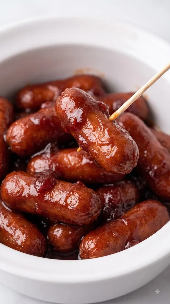 Slow Cooker Cranberry BBQ Little Smokies