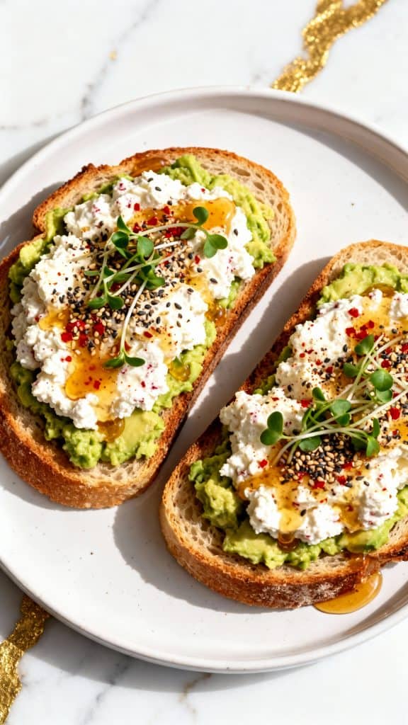 Spicy Cottage Cheese Avocado Toast