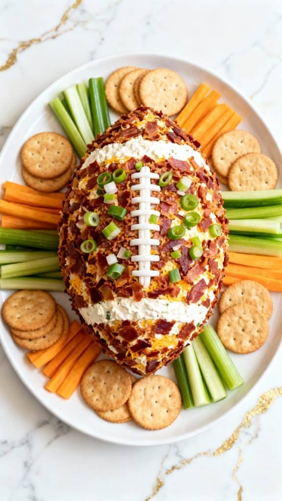 Jalapeño Popper Football Cheese Ball