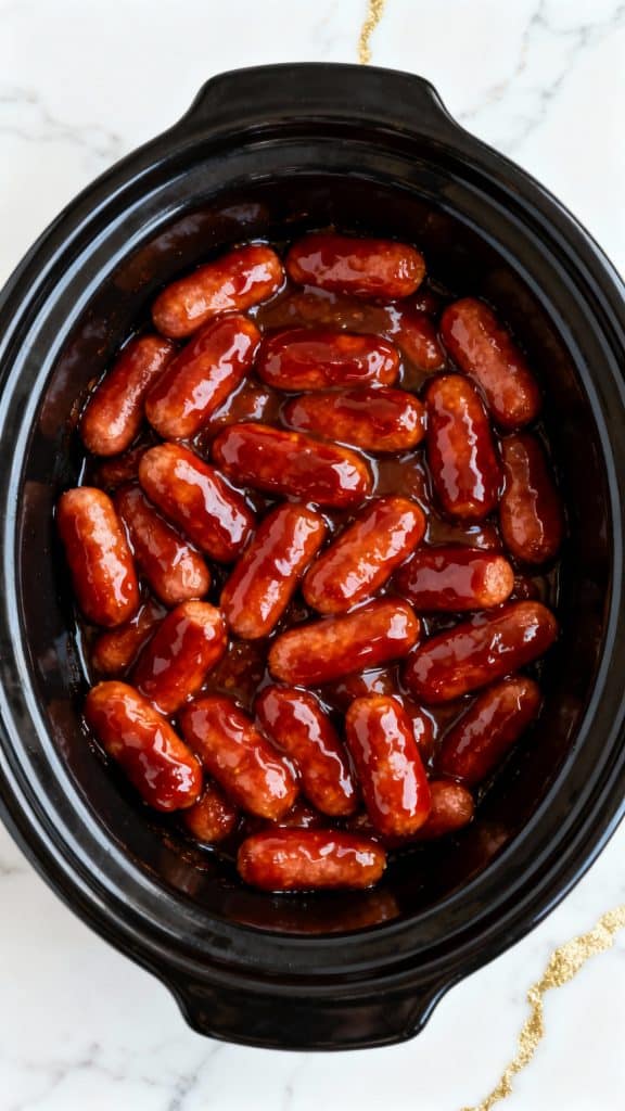 Crockpot Bourbon BBQ Little Smokies