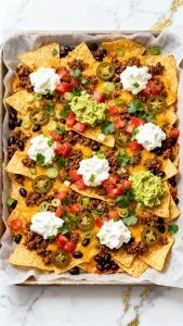 Tex-Mex Loaded Beef Nachos