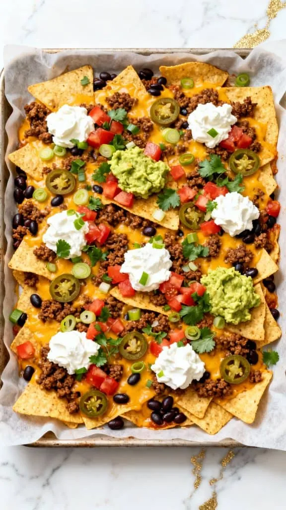 Tex-Mex Loaded Beef Nachos