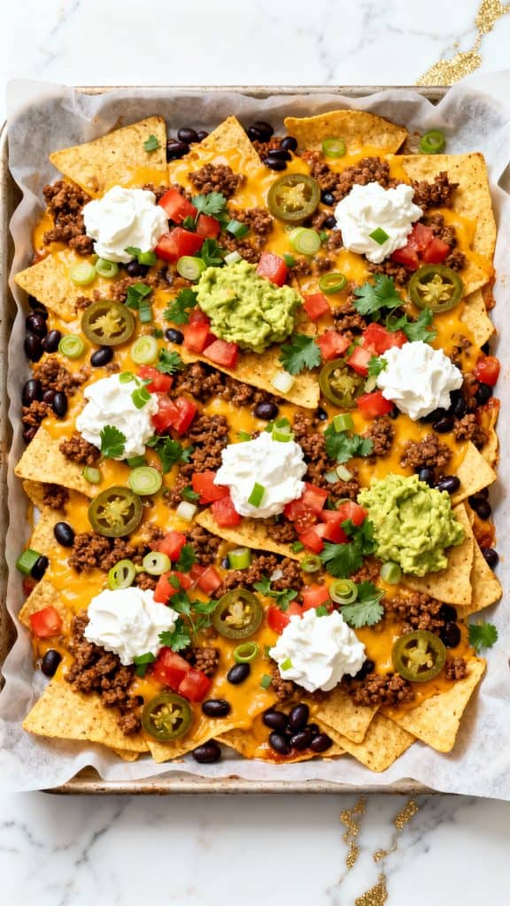 Tex-Mex Loaded Beef Nachos
