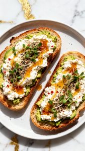Spicy Cottage Cheese Avocado Toast
