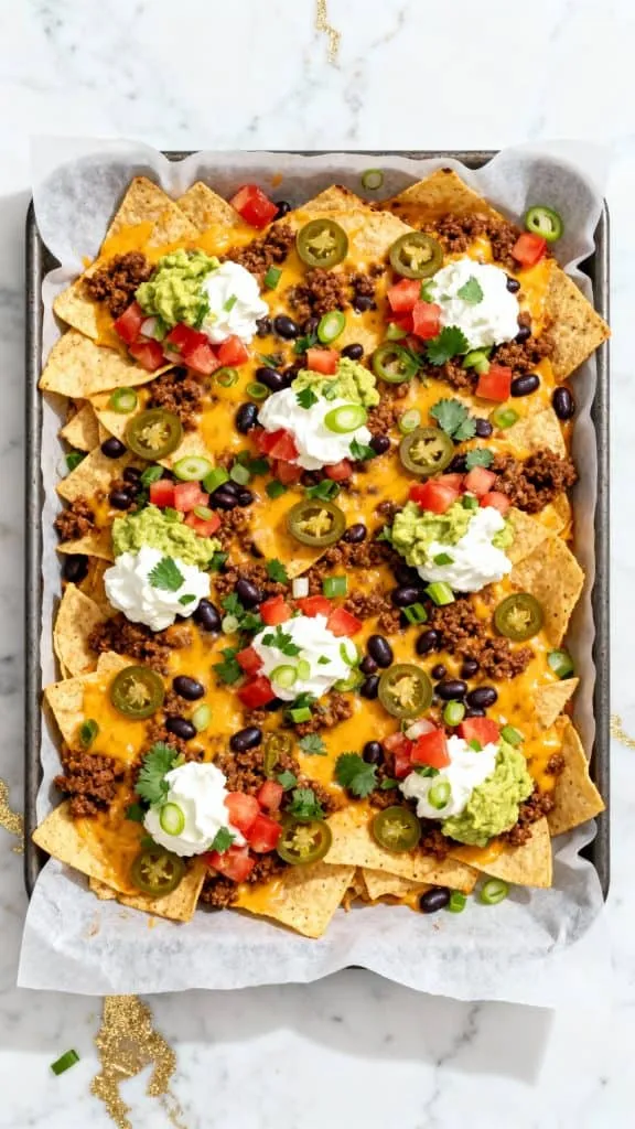 Tex-Mex Loaded Beef Nachos