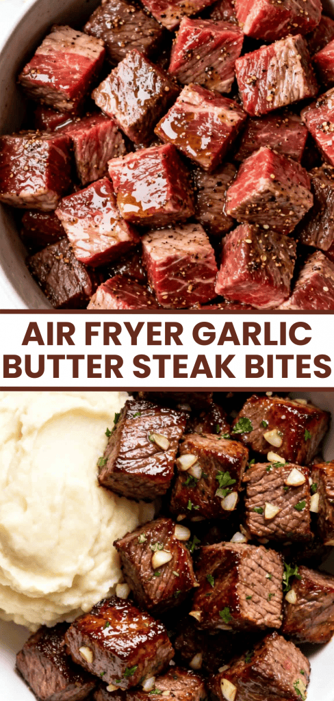 Air Fryer Garlic Butter Steak Bites 4