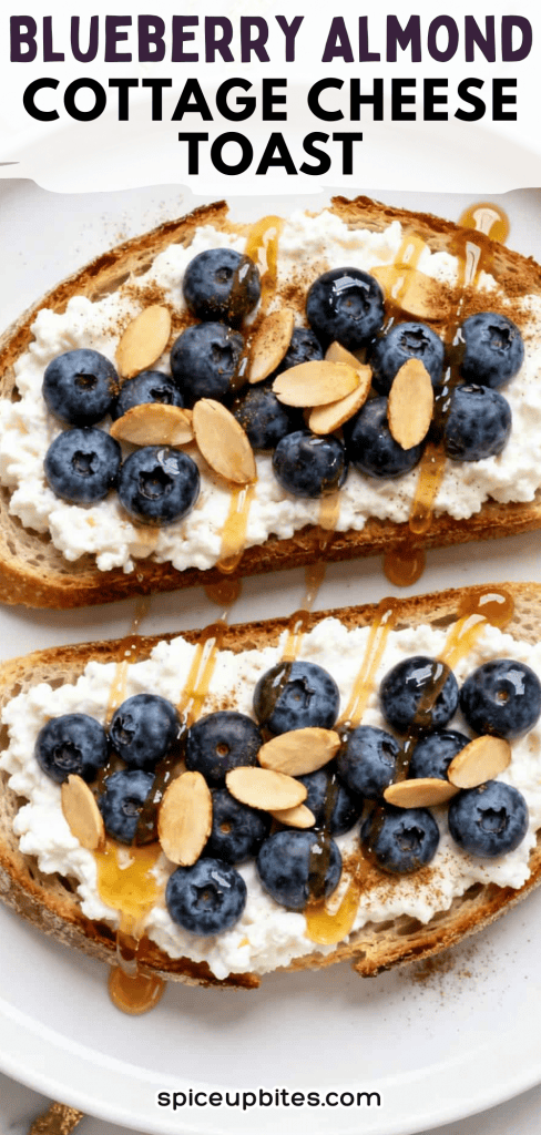 Blueberry Almond Cottage Cheese Toast 3