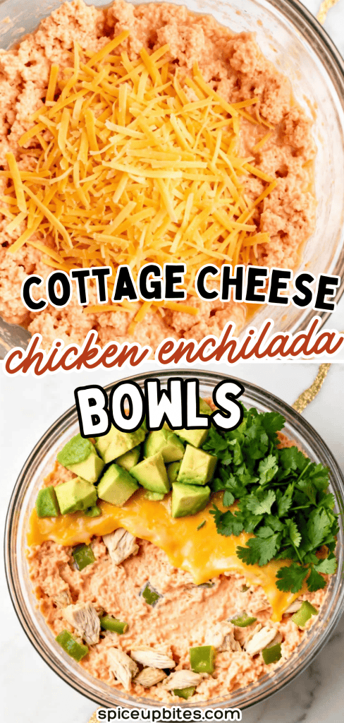 Cottage Cheese Chicken Enchilada Bowl 8