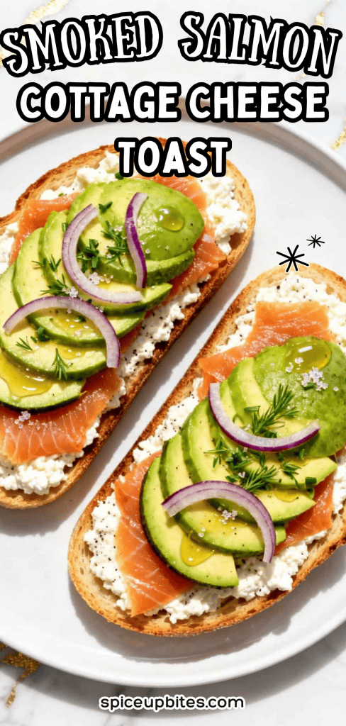 Smoked Salmon Cottage Cheese Toast with Avocado 4