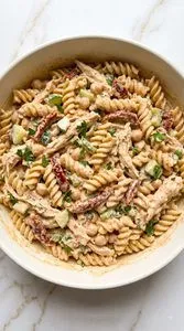 High Protein Tuscan Chicken Pasta Salad