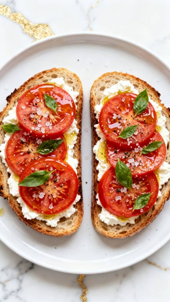 Cottage Cheese and Tomato Toast
