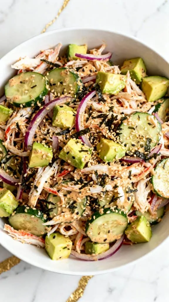 California Roll Cucumber Salad