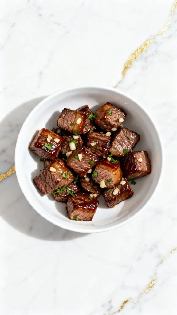Air Fryer Garlic Butter Steak Bites