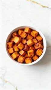 Air Fryer Roasted Sweet Potato Cubes