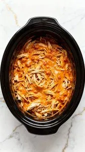 Crockpot Shredded Buffalo Chicken