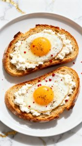 Cottage Cheese Toast with Egg