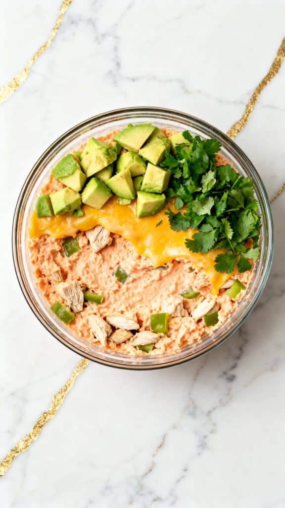 Cottage Cheese Chicken Enchilada Bowl