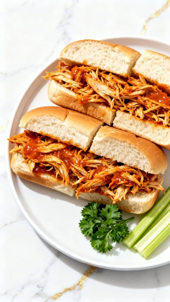 Crockpot Shredded Buffalo Chicken