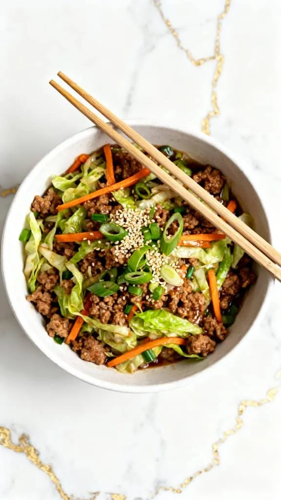 Crockpot Egg Roll in a Bowl