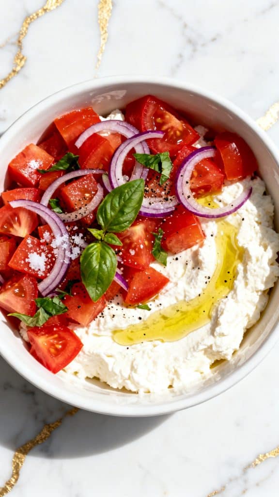 Cottage Cheese and Tomato Bowl
