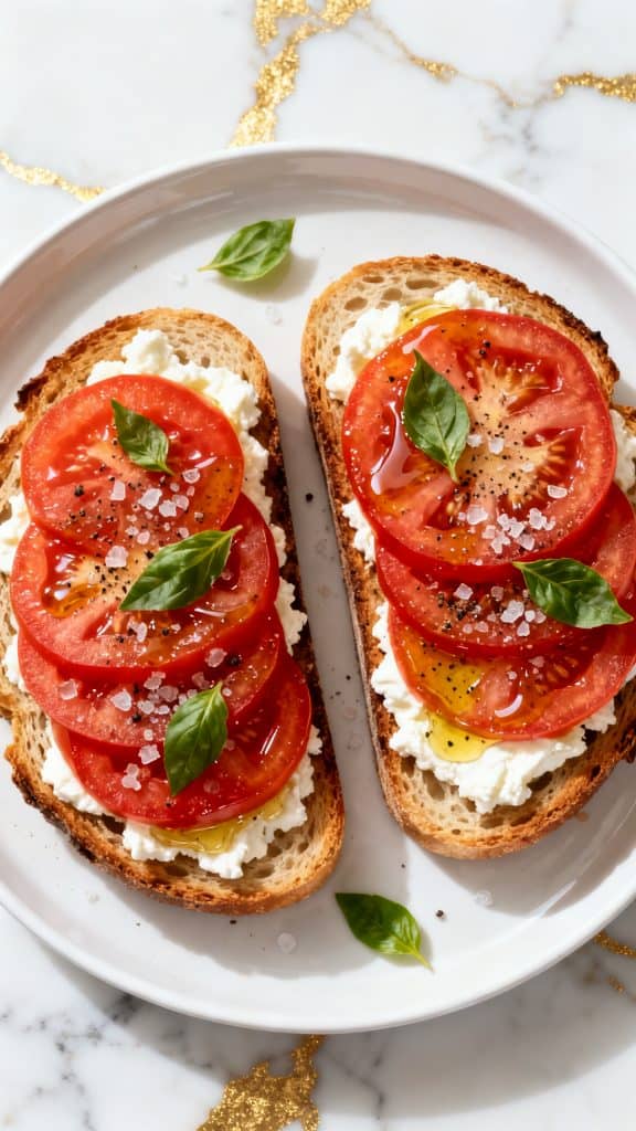 Cottage Cheese and Tomato Toast